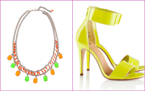 neon accessories "neon shoes" "neon necklace"