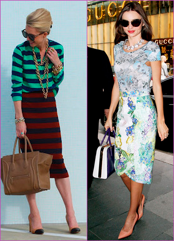 longer pensil skirt - falda lápiz larga