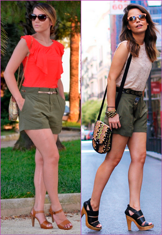 green short - short verde