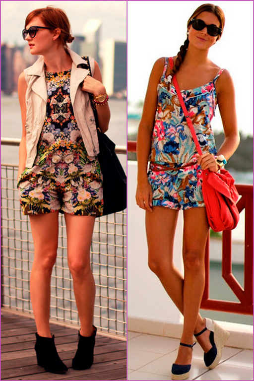 printed short jumpsuits mono estampado short