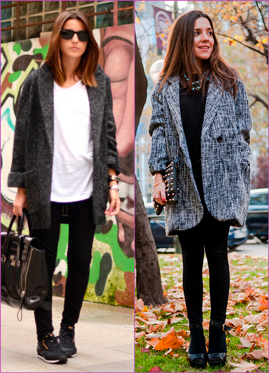 oversized grey coat