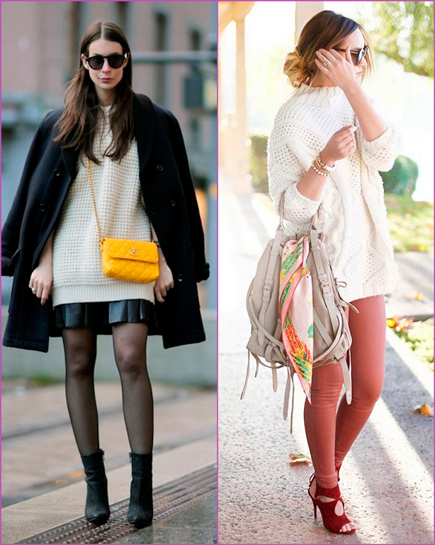 oversized white sweater